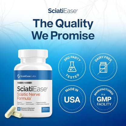 SciatiEase Sciatic Nerve Health Support Supplement 120 Count