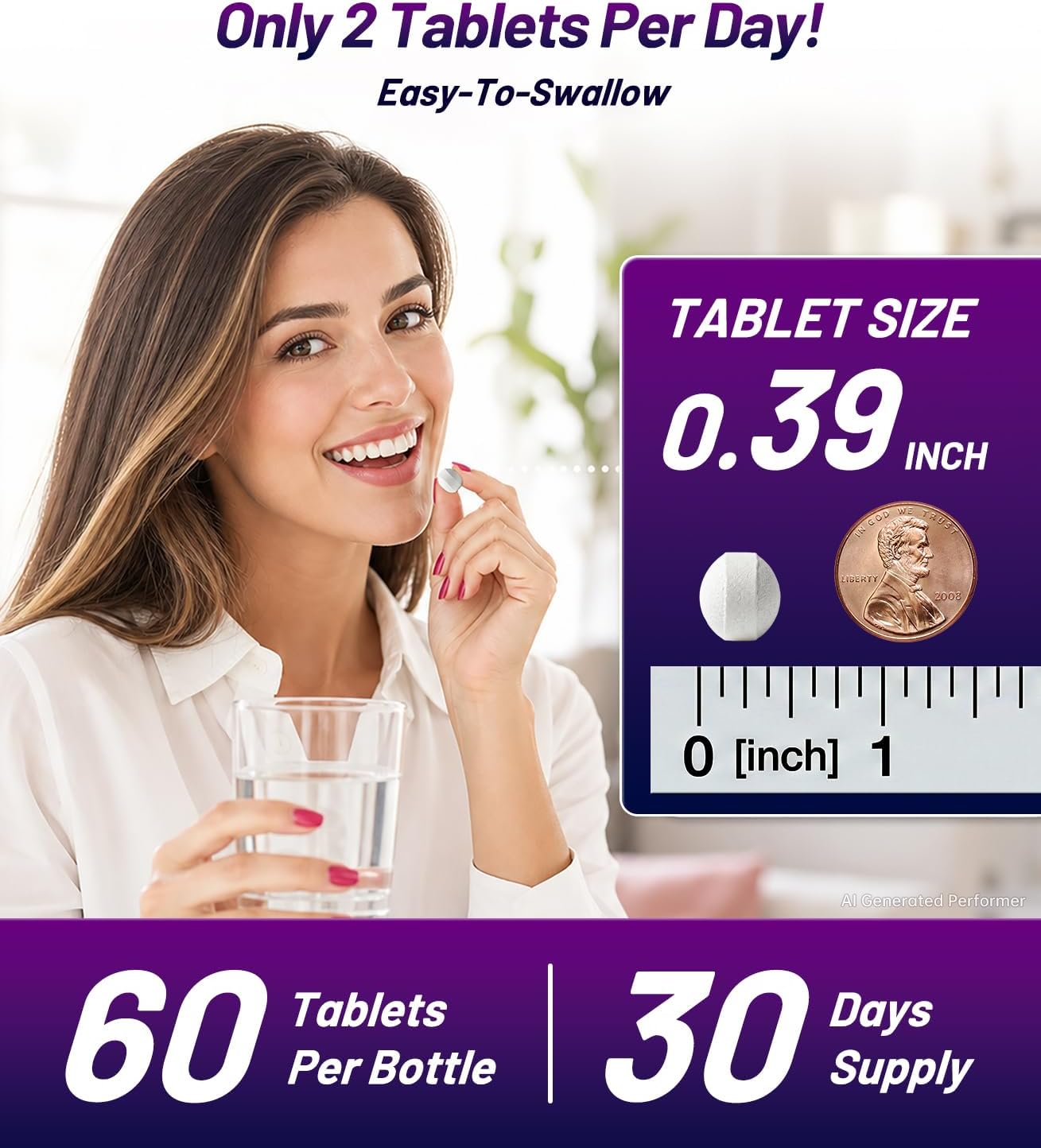 Oopeatol GABA L-Theanine Stress Sleep Mood Support Tablets 60 Count