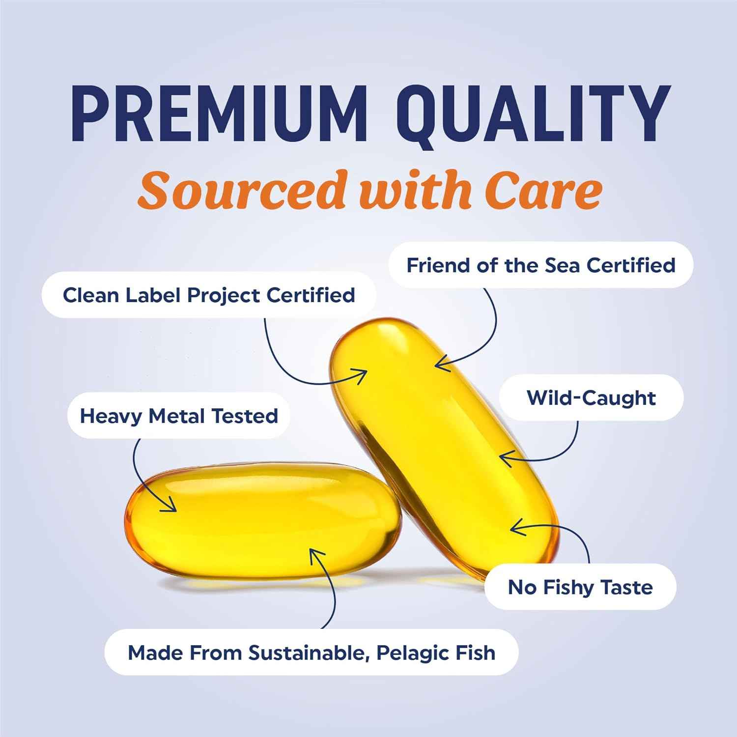 MAV Nutrition Triple Strength DHA Omega-3 Fish Oil Supplement 3600mg Burpless