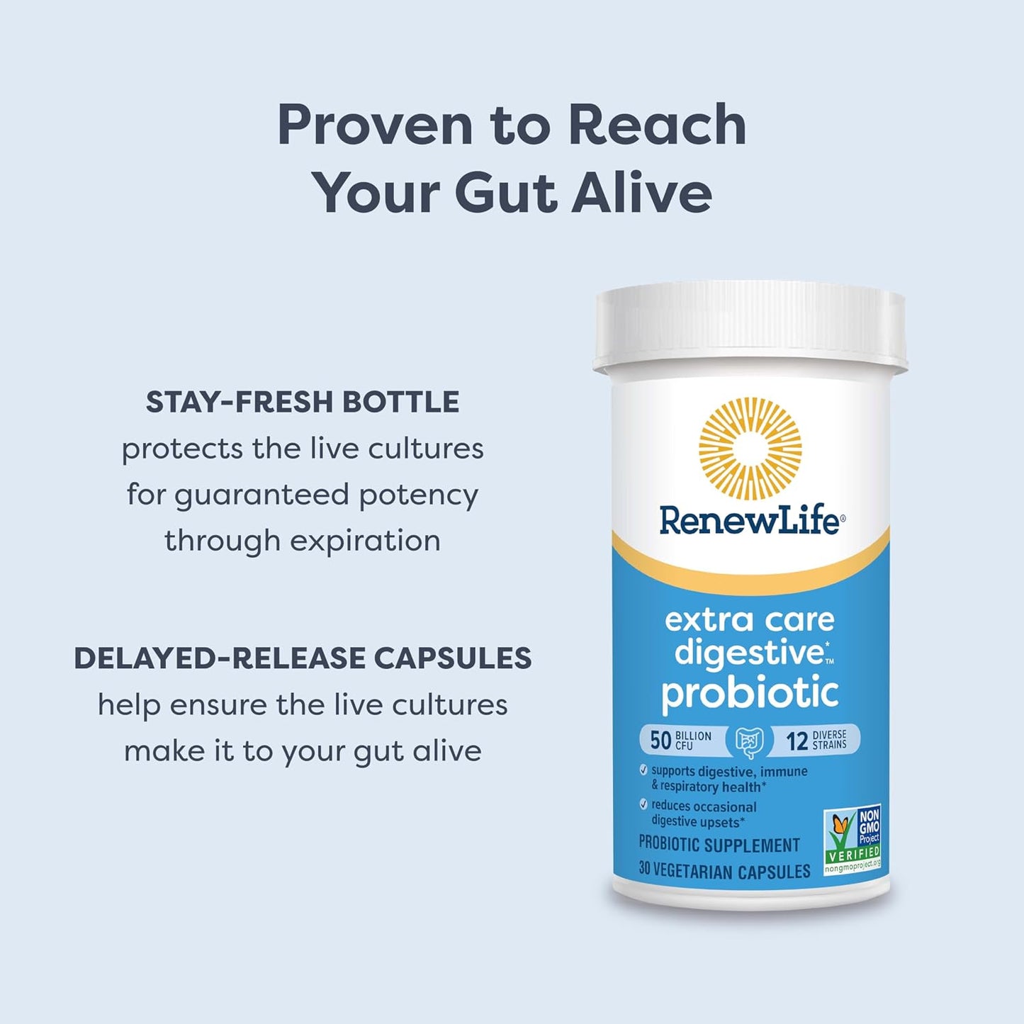 Renew Life Extra Care Probiotic Digestive Support Capsules
