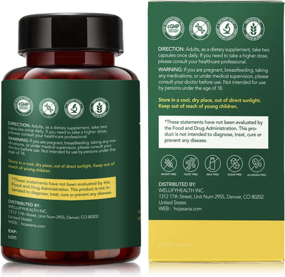 HojaSana Milk Thistle Silymarin Liver Support Detox Formula Capsules
