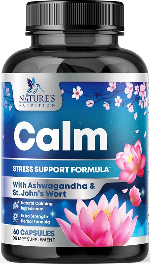 Nature's Nutrition Ashwagandha GABA Stress Mood Support Capsules
