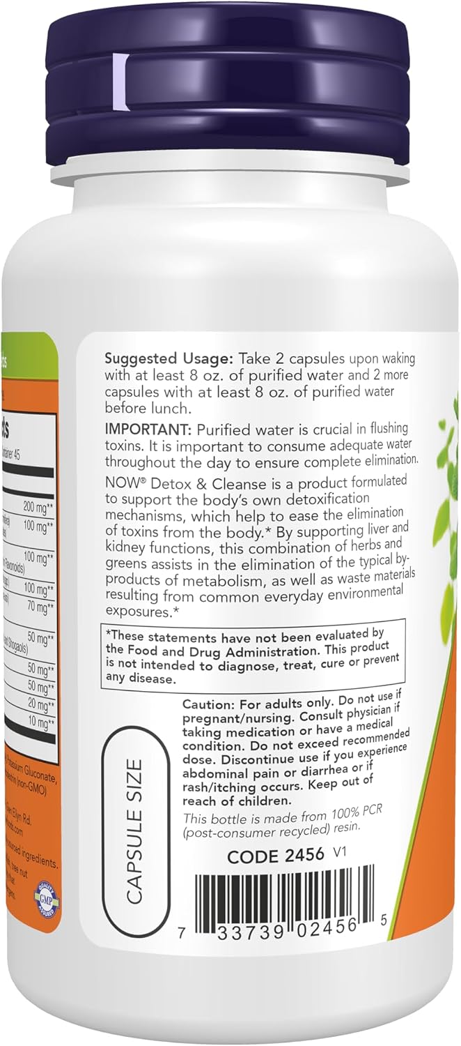 NOW Detox Cleanse Liver Kidney Support Formula Veg Capsules