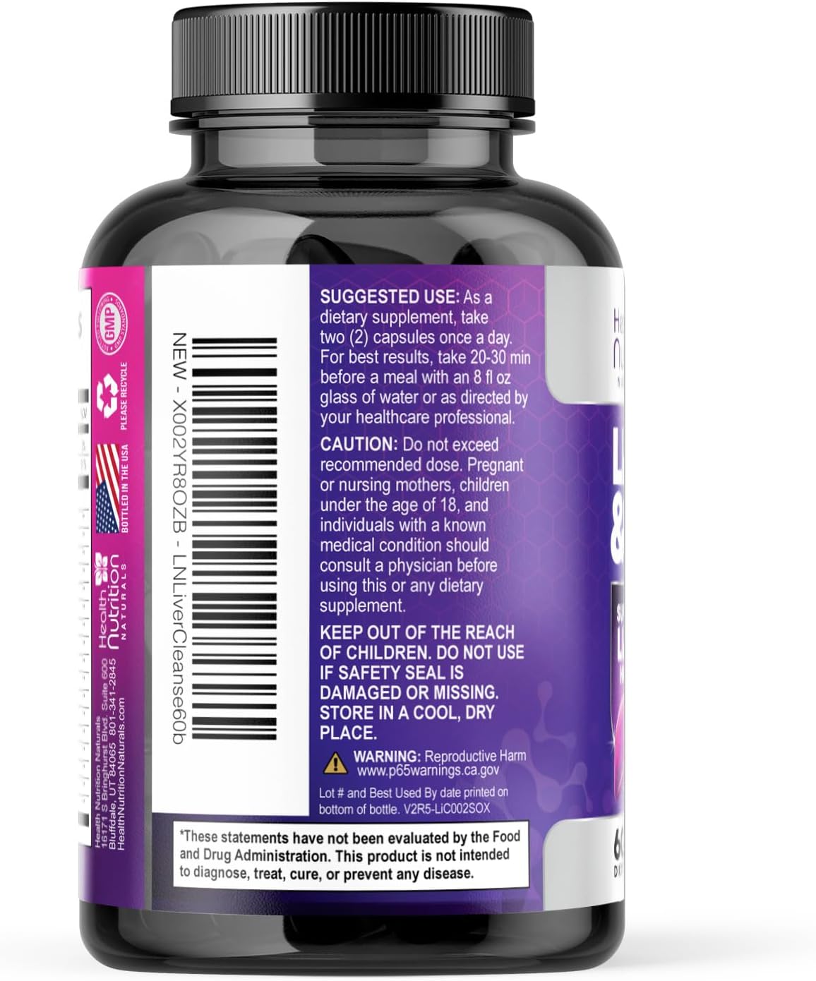 Health Nutrition Naturals Milk Thistle Liver Detox Support Capsules