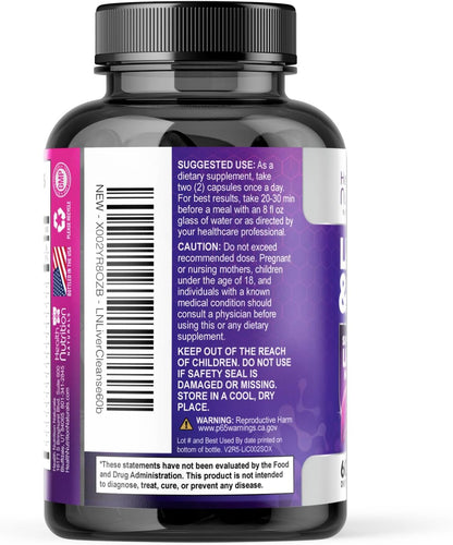 Health Nutrition Naturals Milk Thistle Liver Detox Support Capsules