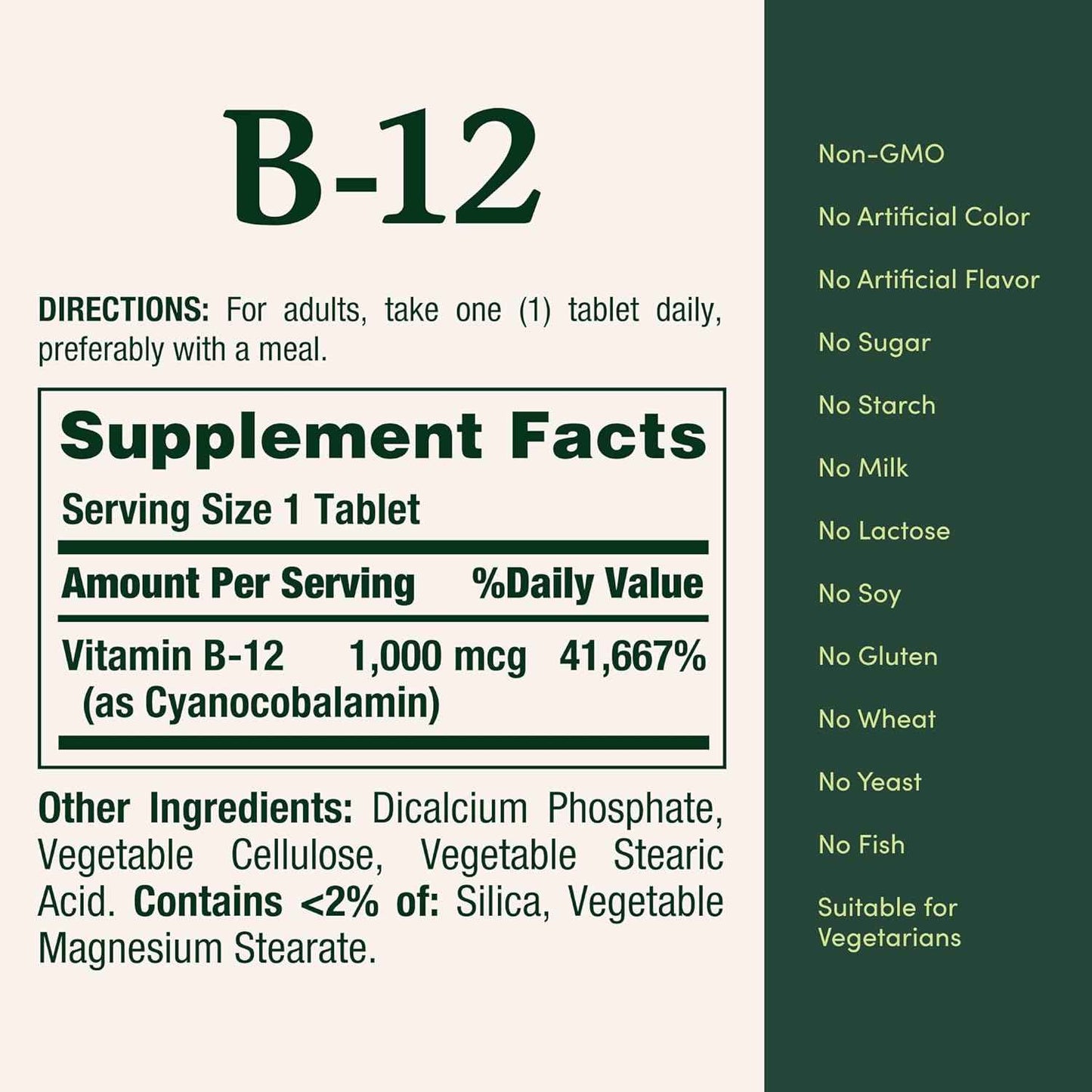 Nature's Bounty Vitamin B12 1000 mcg Supplement Supports Energy Metabolism