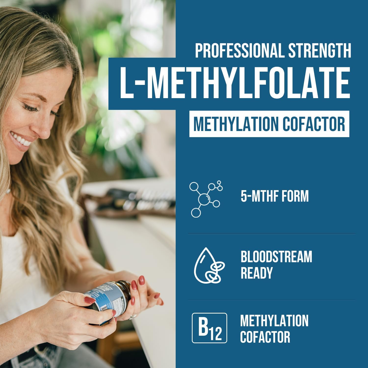 Triquetra Health L Methyl Folate 15mg Supplement Active 5-MTHF 60 Capsules
