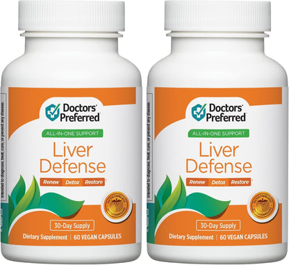DOCTORS' PREFERRED Milk Thistle Liver Support Detox Formula Capsules
