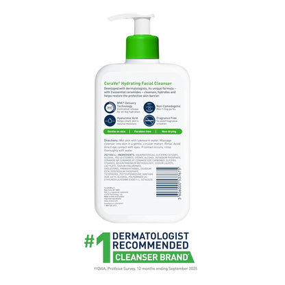 CeraVe Hydrating Face Wash Cleanser for Dry Normal Skin
