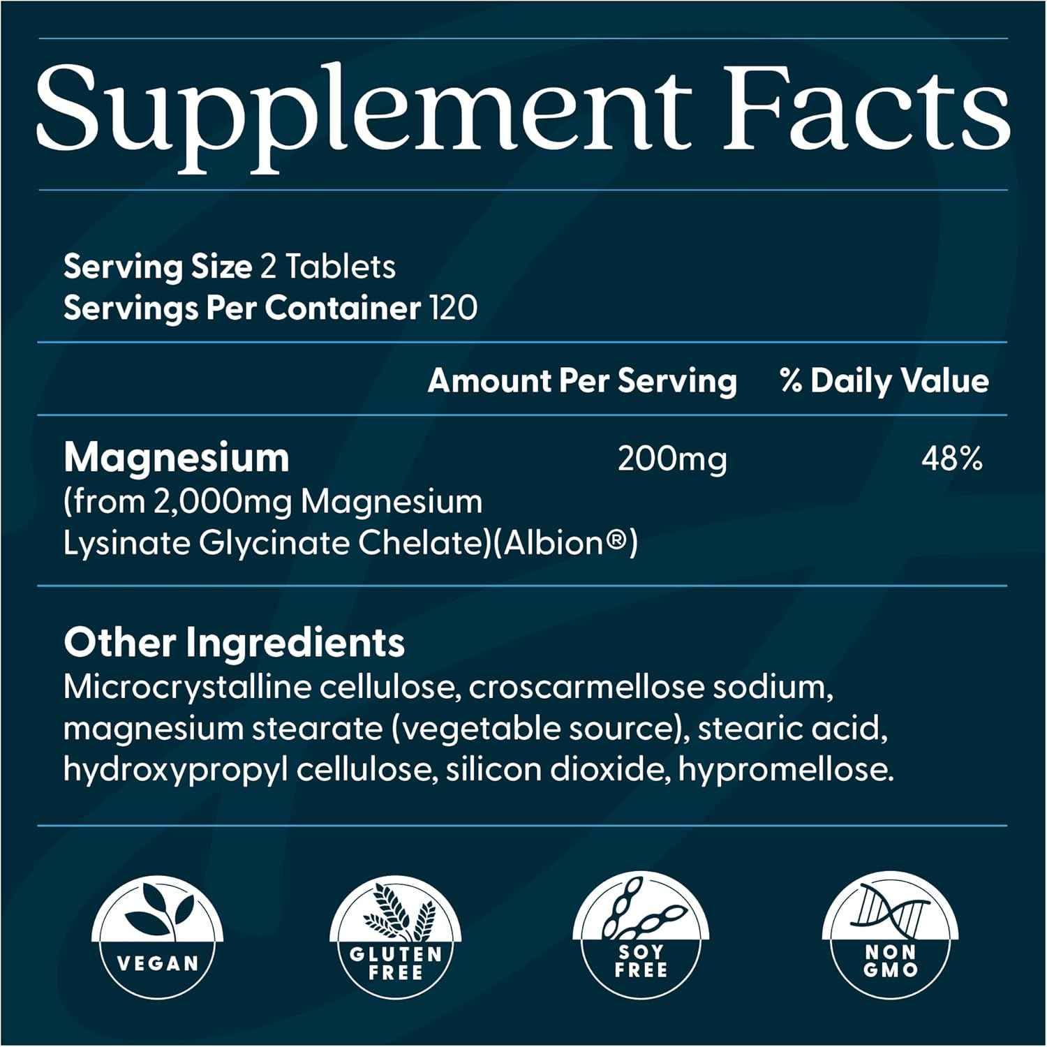 Doctor's Best High Absorption Magnesium Glycinate Lysinate Supplement Tablets 200mg