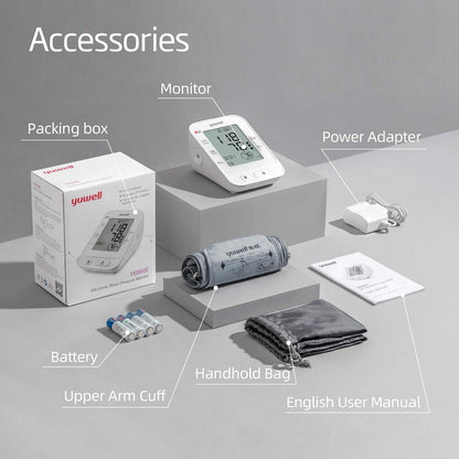 yuwell Digital Blood Pressure Monitor Large Cuff Voice Broadcast 99 Readings