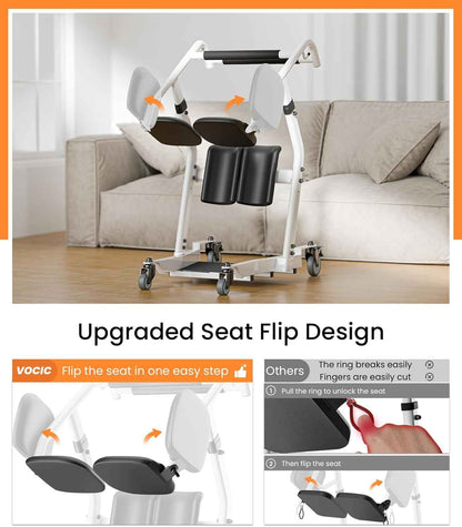 VOCIC 2026 Upgraded Sit to Stand Lift for Elderly Patient Transport Unit