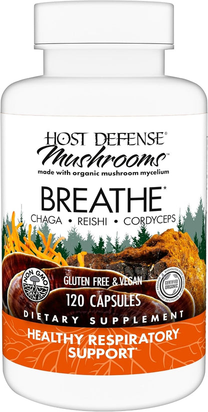 Host Defense Breathe Immune and Respiratory Support Capsules