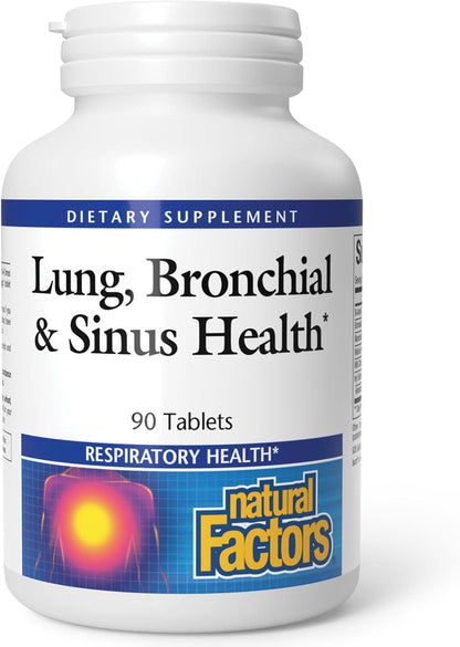 Natural Factors Lung Bronchial Sinus Health Respiratory Support Tablets