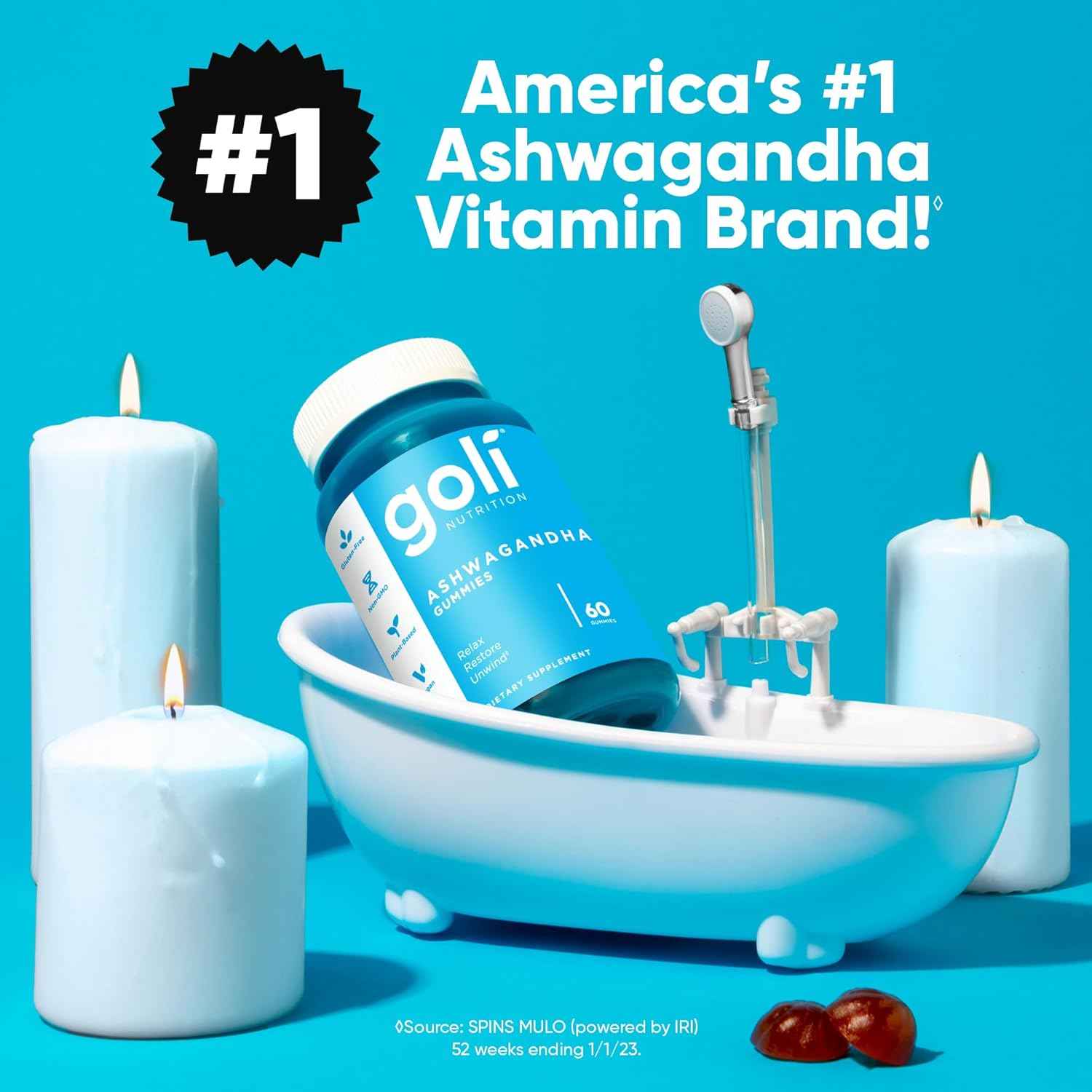 Goli Ashwagandha & Vitamin D Gummy KSM-66 Mixed Berry