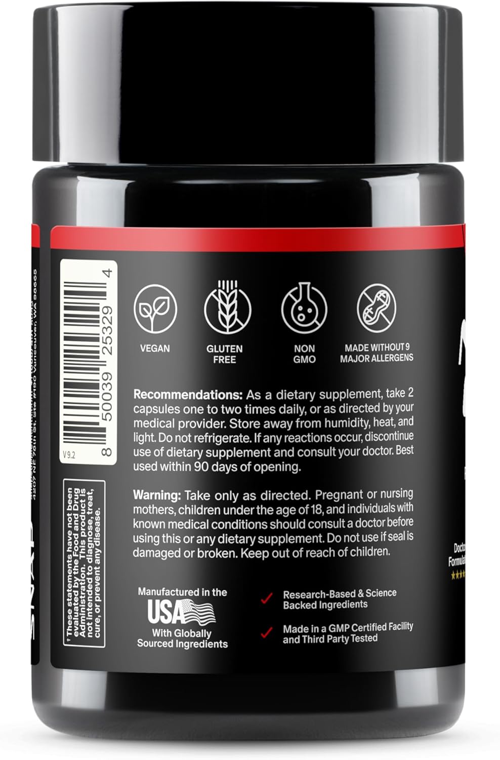 Snap Supplements Nitric Oxide Booster + Prostate Health Supplements for Men 60 + 90 Capsules