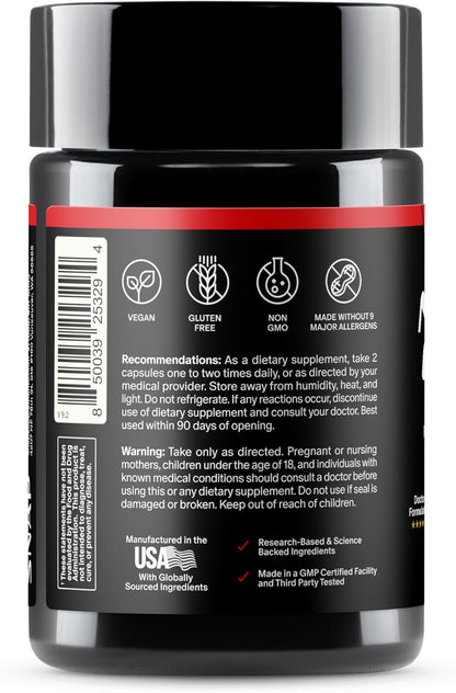 Snap Supplements Nitric Oxide Booster + Prostate Health Supplements for Men 60 + 90 Capsules