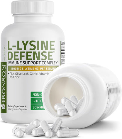Bronson L-Lysine Defense Immune Support Complex Capsules