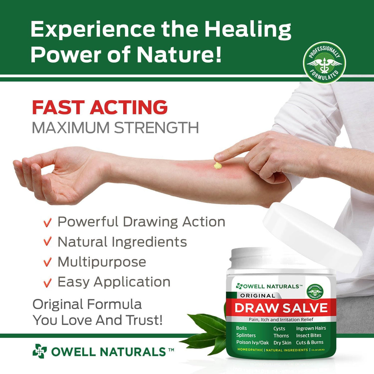 Owell Naturals Drawing Salve Relief Ointment