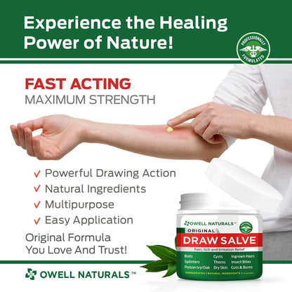 Owell Naturals Drawing Salve Relief Ointment