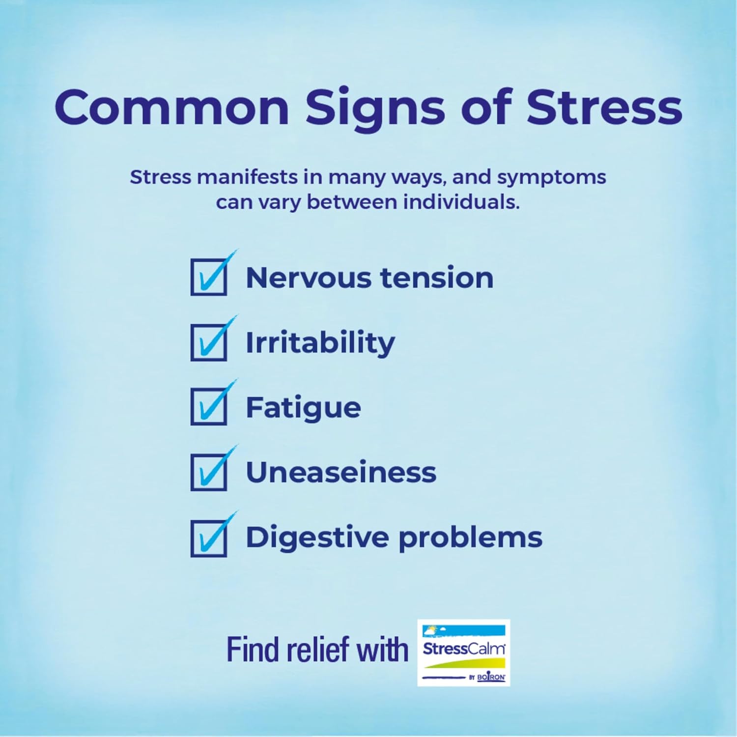 Boiron StressCalm Stress Mood Support Meltaway Tablets