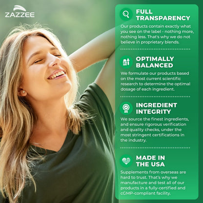 Zazzee Organic Mullein Leaf 10:1 Extract Respiratory Support Capsules