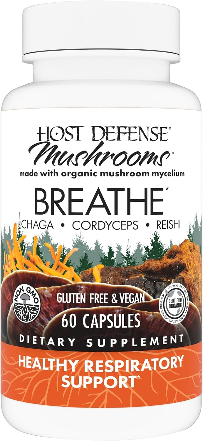 Host Defense Breathe Immune and Respiratory Support Capsules