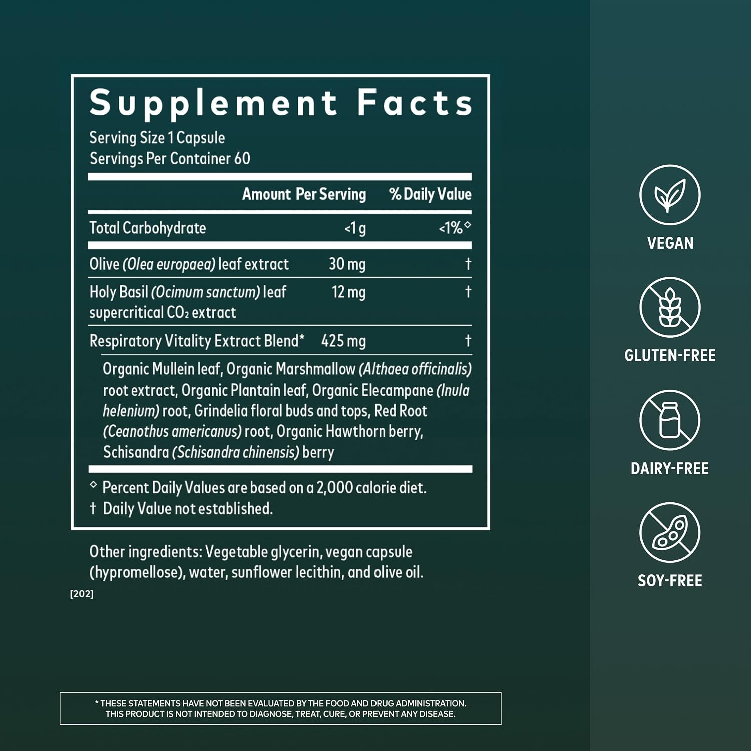 Gaia Herbs Mighty Lungs Respiratory Support Capsules
