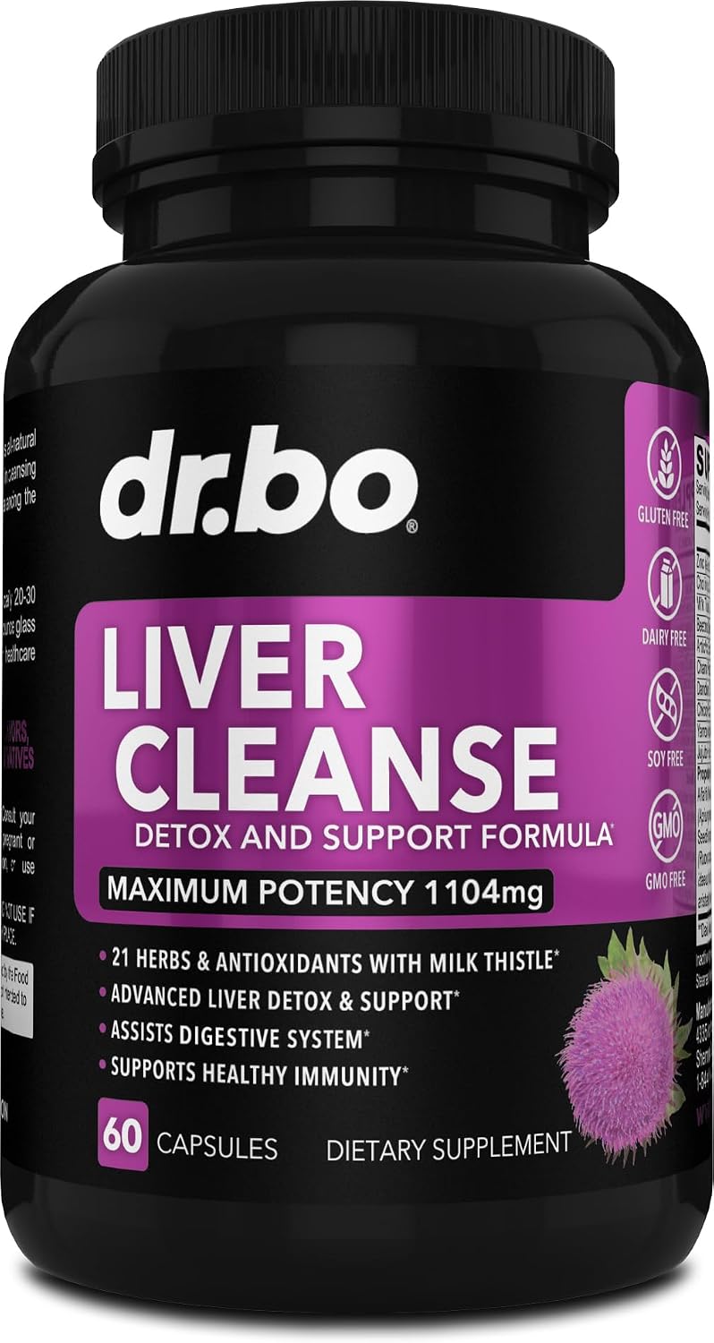 DR. BO Milk Thistle Liver Cleanse Detox Support Capsules
