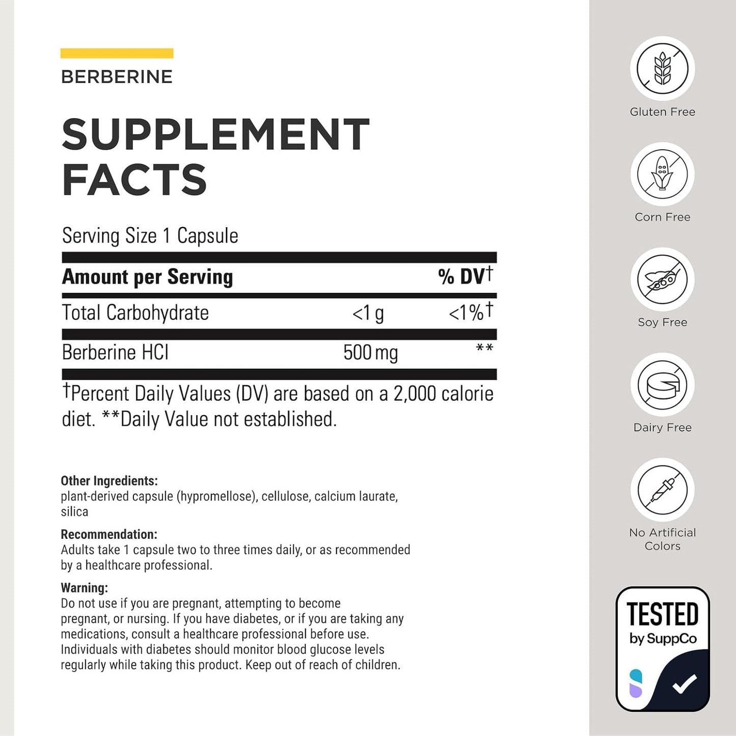 Integrative Therapeutics Berberine HCL Supplement for Metabolic Support