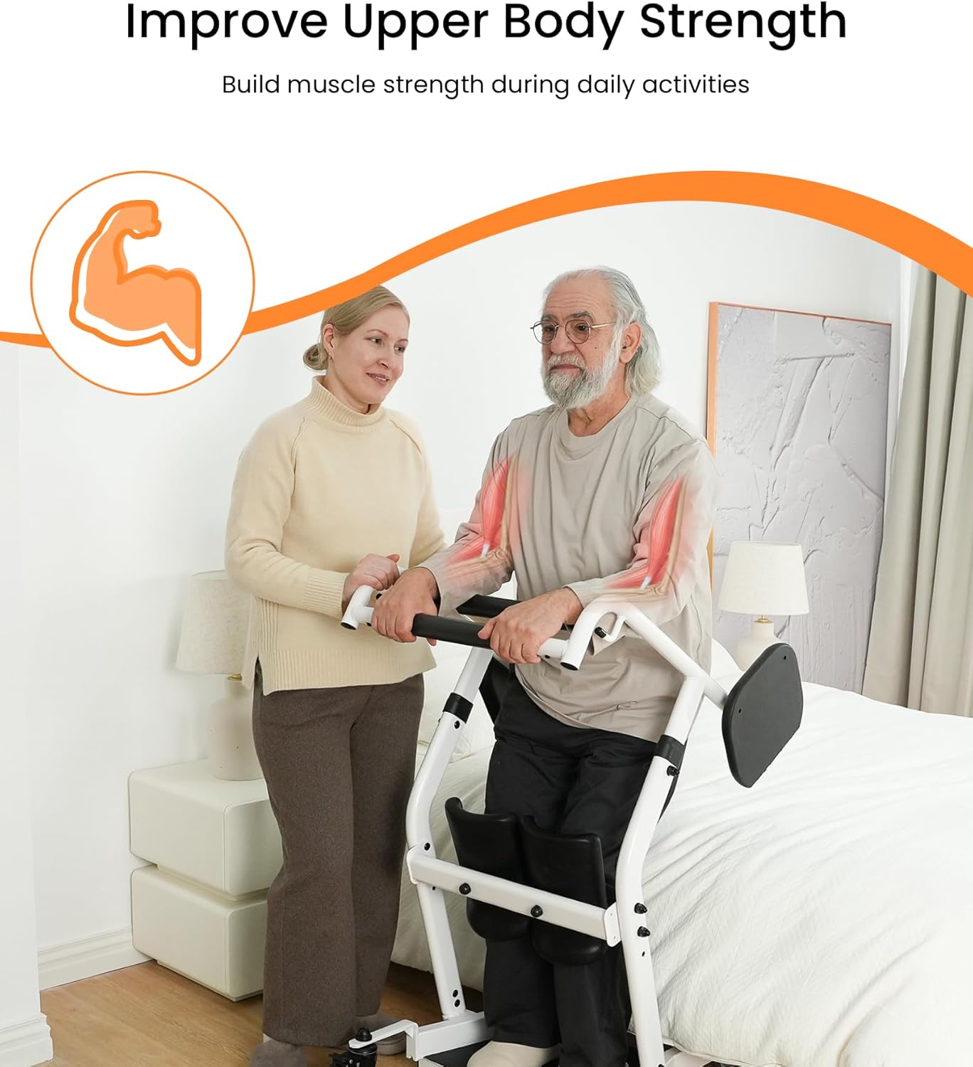 VOCIC 2026 Upgraded Sit to Stand Lift for Elderly Patient Transport Unit