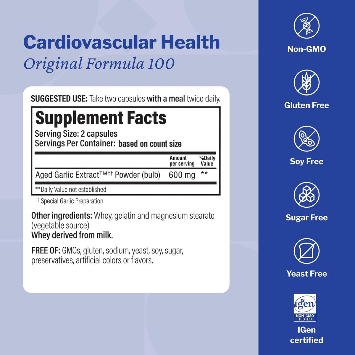 Kyolic Aged Garlic Extract Formula 100 Capsules