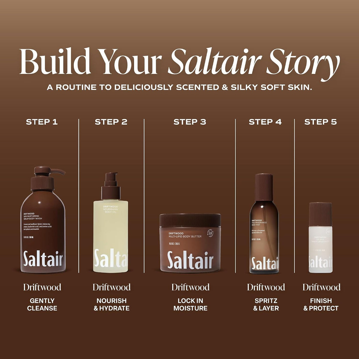 Saltair Driftwood After Shower Dry Body Oil Moisturizer