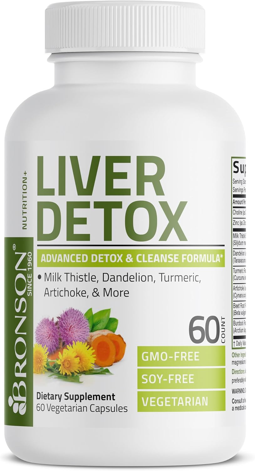 Bronson Milk Thistle Liver Detox Cleansing Formula Capsules