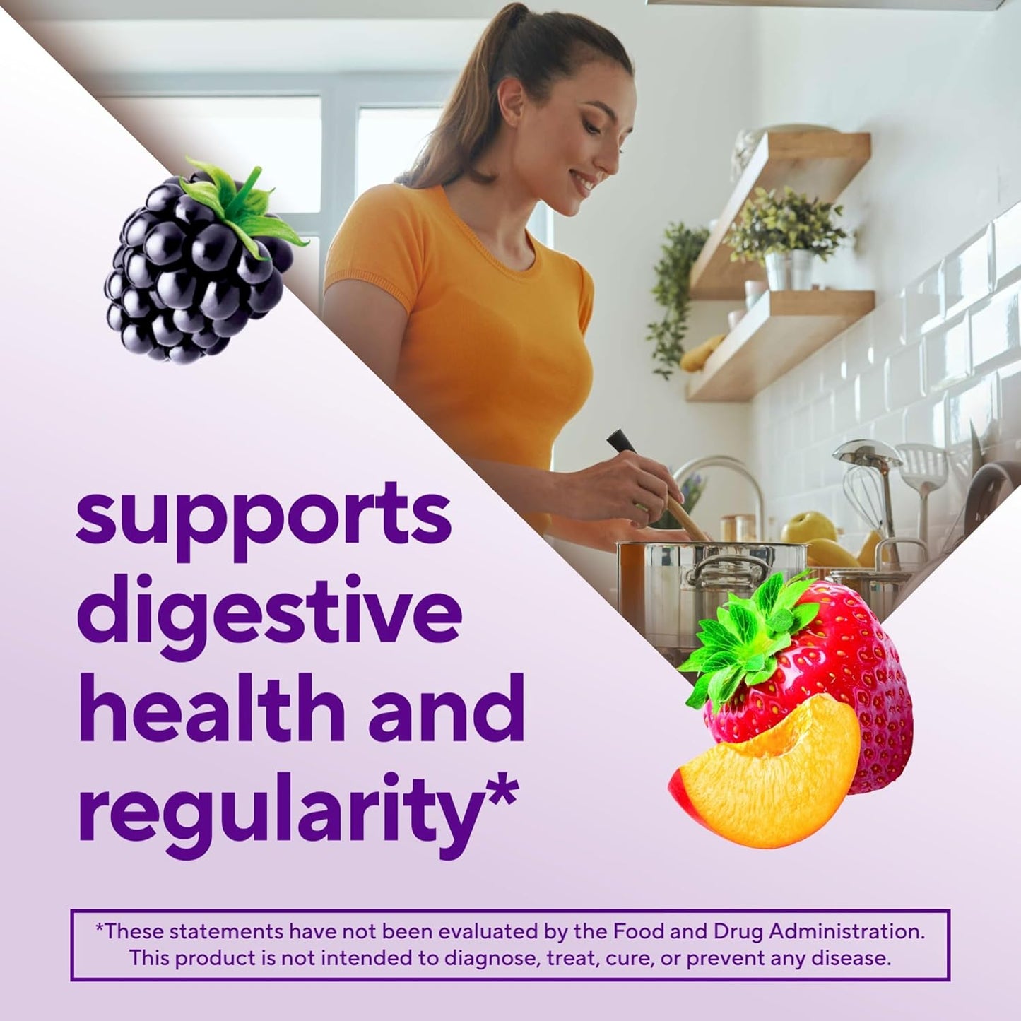Vitafusion Fiber Well Sugar Free Prebiotic Gummies 5g 90 Count