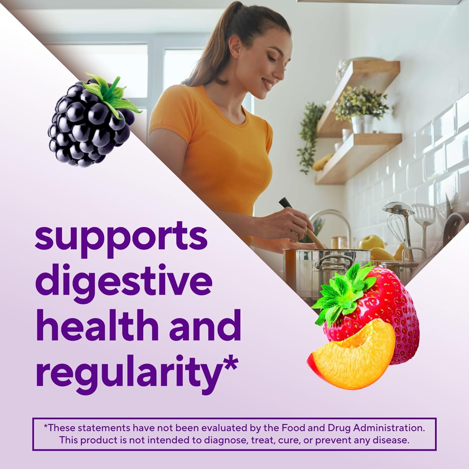 Vitafusion Fiber Well Sugar Free Prebiotic Gummies 5g 90 Count