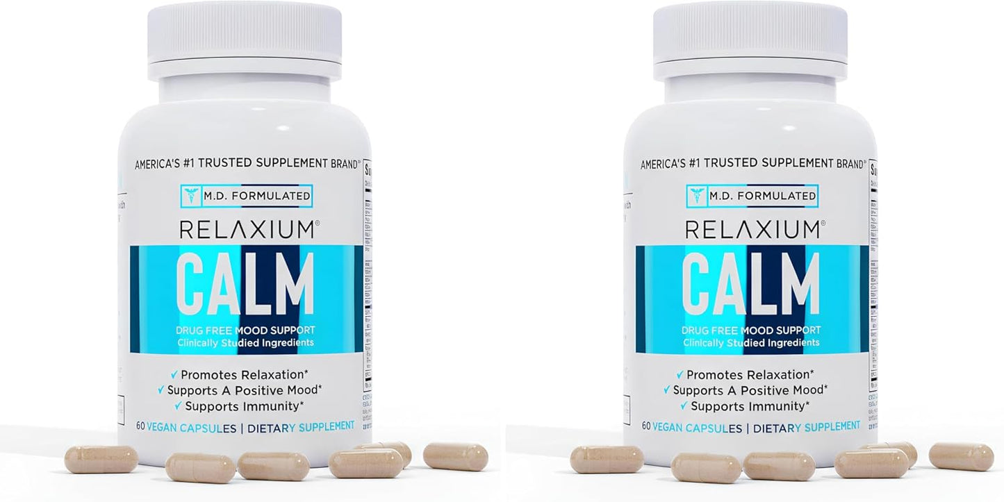 Relaxium Calm Stress Mood Support Supplement Capsules 60 Count