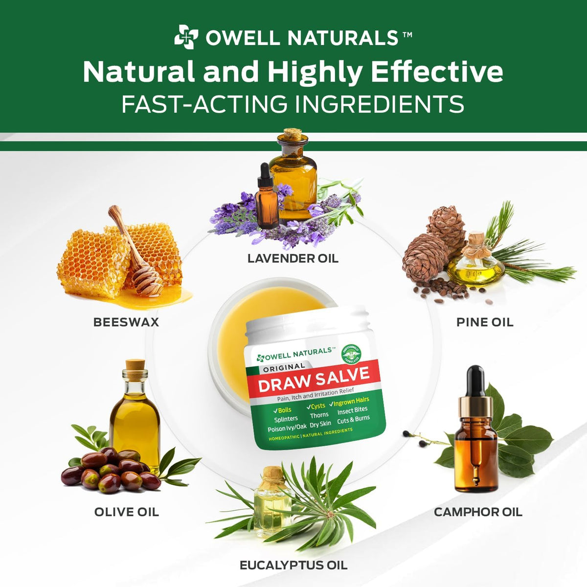 Owell Naturals Drawing Salve Relief Ointment