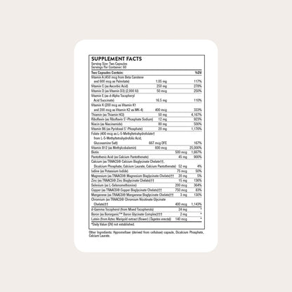 THORNE Basic Nutrients 2/Day Multivitamin Dietary Supplement Capsules