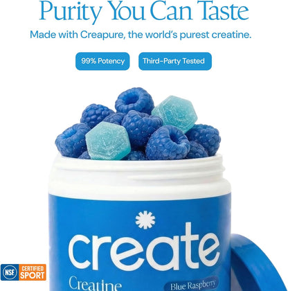 Create Creatine Monohydrate Gummies 1.5g Per Gummy Vegan Gluten-Free Non-GMO