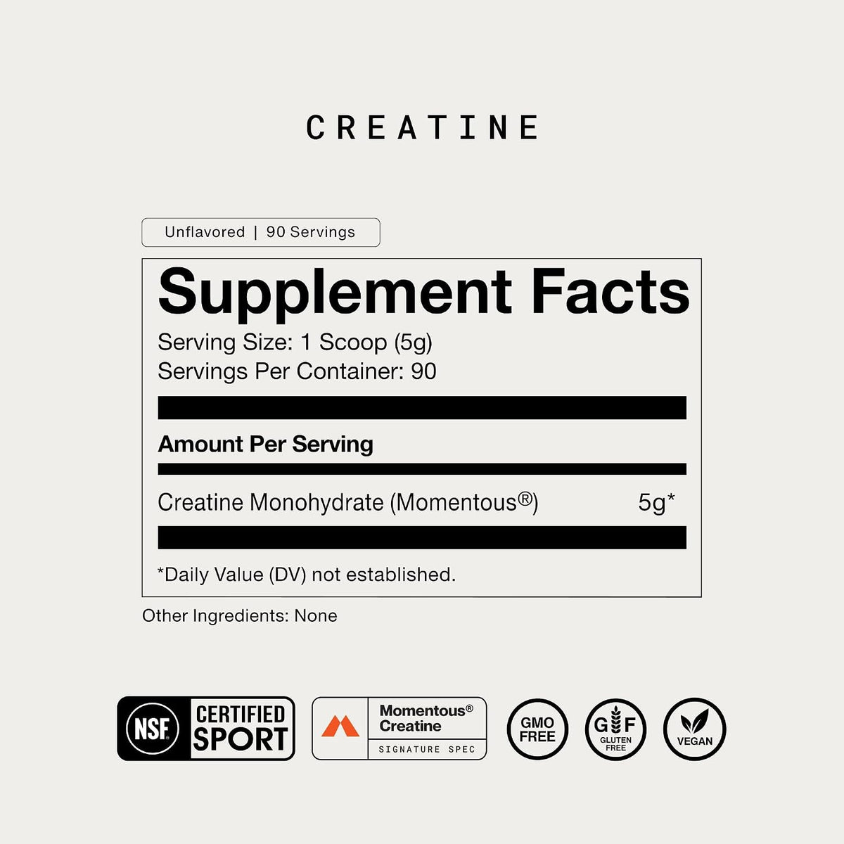 Momentous Creatine Monohydrate Powder