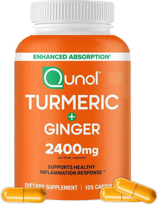 Qunol Turmeric Curcumin with Black Pepper & Ginger 2400mg 105ct