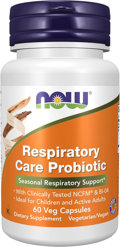 NOW Foods Respiratory Care Probiotic Immune Support Capsules
