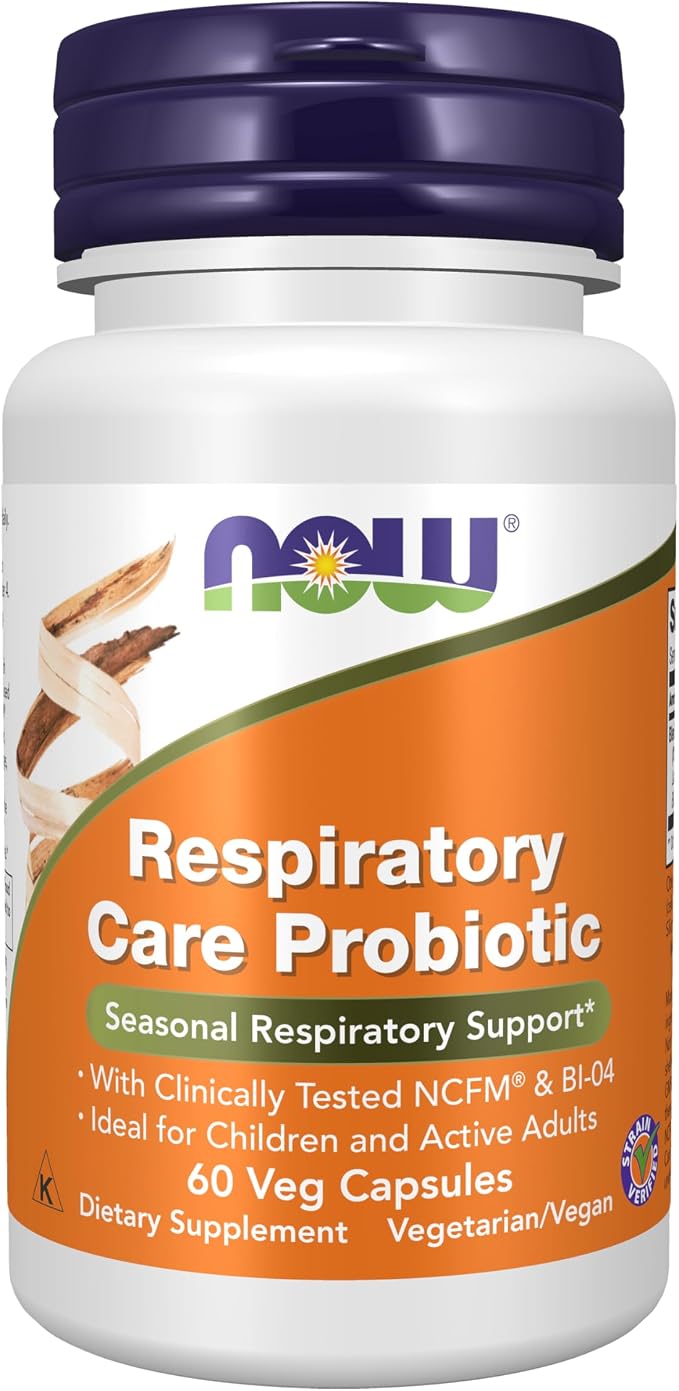NOW Foods Respiratory Care Probiotic Immune Support Capsules