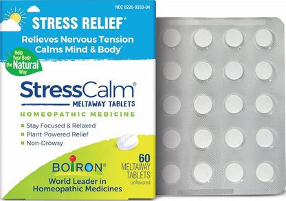 Boiron StressCalm Stress Mood Support Meltaway Tablets