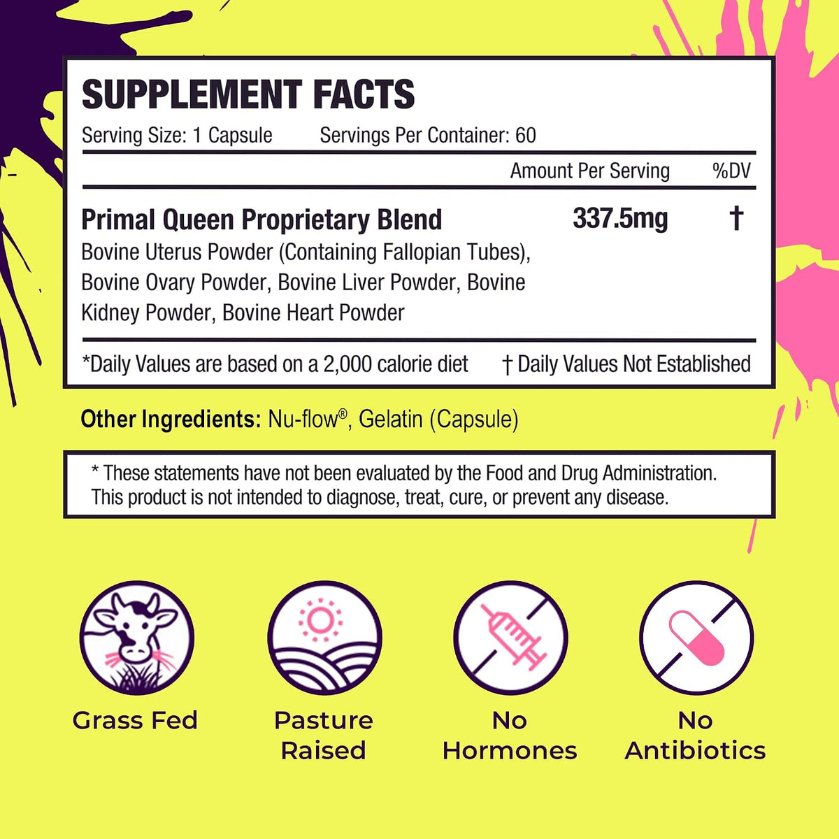 Primal Queen Grass Fed Beef Organ Supplement for Women
