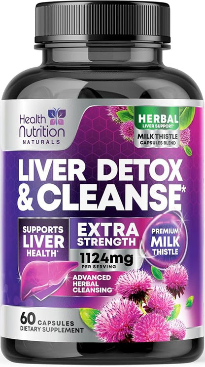 Health Nutrition Naturals Milk Thistle Liver Detox Support Capsules