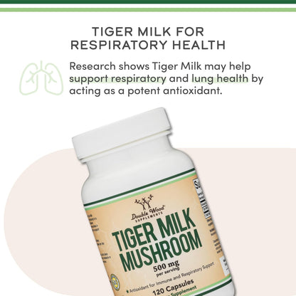 Double Wood Supplements Tiger Milk Mushroom Respiratory Support Capsules