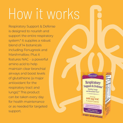 Nature's Secret Respiratory Support & Defense Tablets