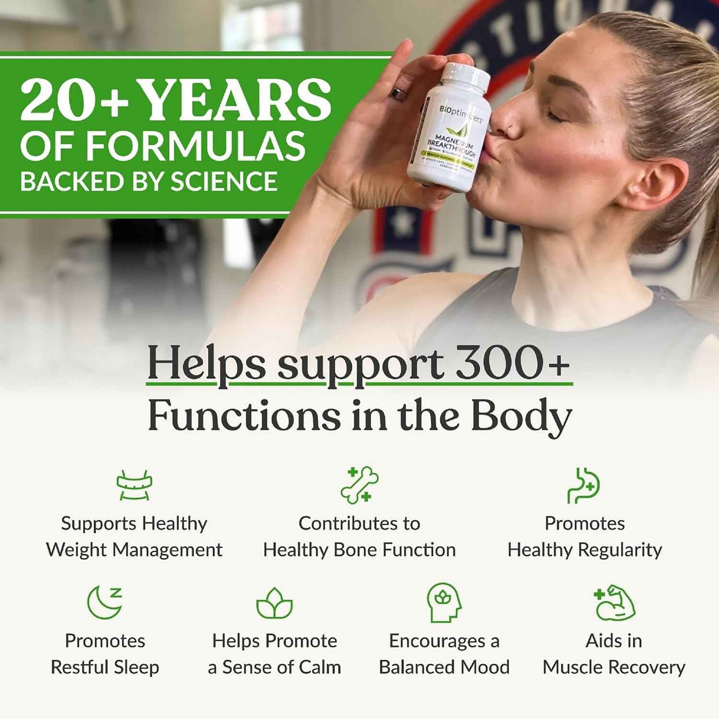 BIOptimizers Magnesium Breakthrough Supplement 500mg 7 Forms of Magnesium Glycinate, Malate, Citrate, and More - Natural Support for Sleep and Cognitive Function 60 Capsules